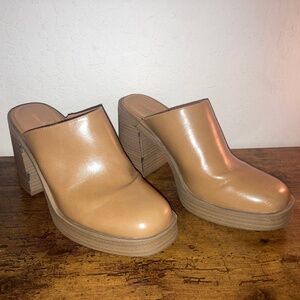 Mules - Heeled, tan